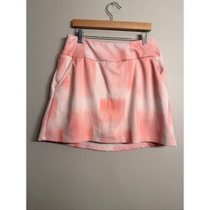 Adidas Powder Coral Ultimate365 Printed A-Line Mini Golf Skort Skirt Size Small